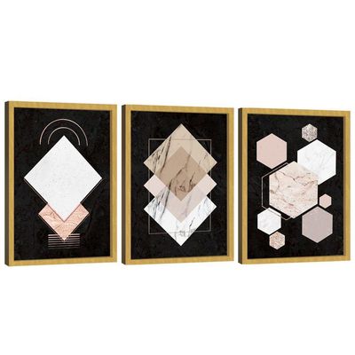 Quadro Decorativo Abstrato Formas Na Cerâmica