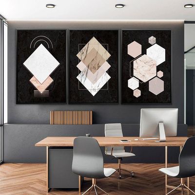 Quadro Decorativo Abstrato Formas Na Cerâmica