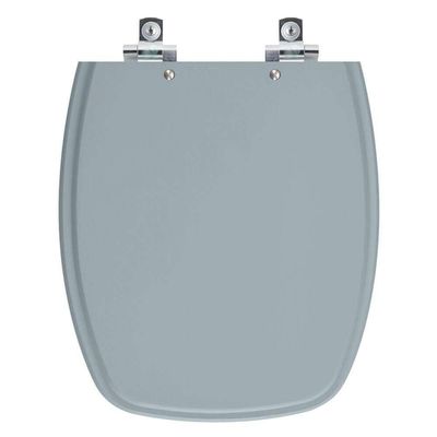 Assento Sanitário Soft Close Primula Plus Cinza Escuro Para Vaso Fiori