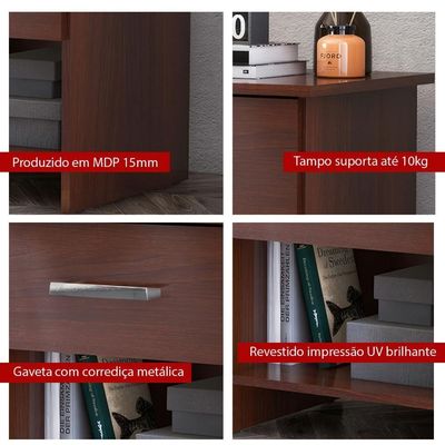 Mesa De Cabeceira Ditália 1 Gaveta DM-127 Tabaco