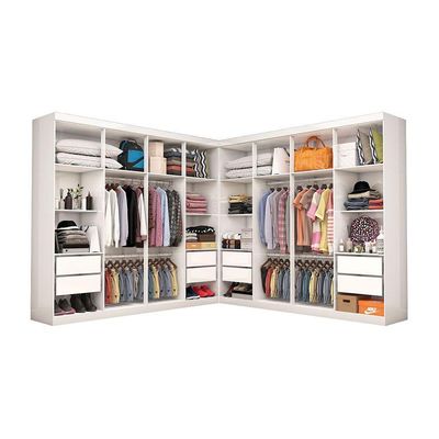 Closet Casal Duplo Rubi 8 Gavetas Branco
