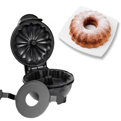 Mini Máquina De Fazer Bolo Assar Portátil Cake Maker 110v - Preto