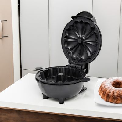 Mini Máquina De Fazer Bolo Assar Portátil Cake Maker 110v - Preto
