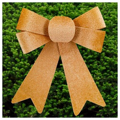 Enfeite árvore Natal Laço Dourado 2 Peças 17,5cm