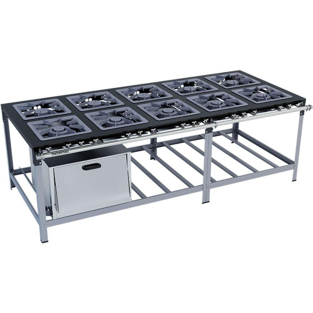 Fogão 10 Bocas Metalmaq Super Luxo Cinza - M21