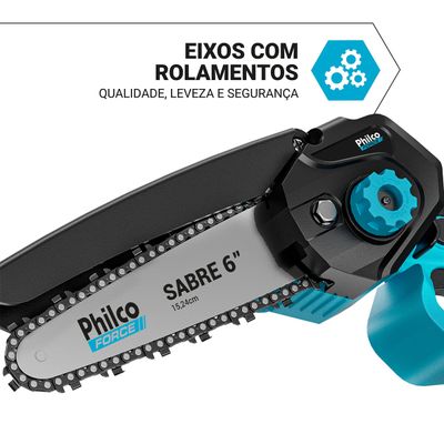 Mini Motosserra Philco Force PMM216 3000 RPM 7 Acessórios Bivolt