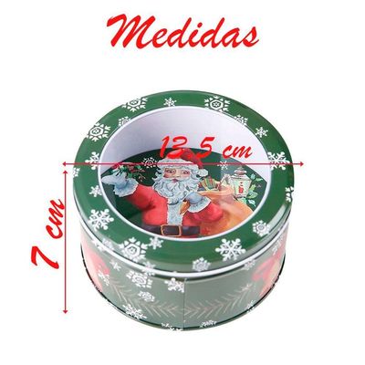 Lata Natalina Papai Noel Para Doces Chocolates