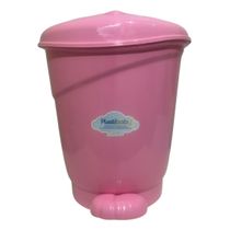 Lixeira Gatinho Com Pedal 8lt Para Quarto Bebê Plastibrasil Cor Rosa
