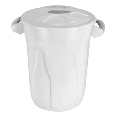 Lixeira Cesto Balde Com Tampa 60 Litros Branco JSN