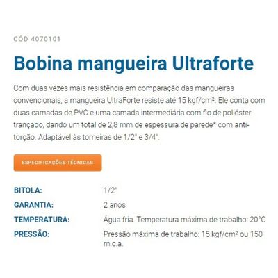 Mangueira Jardim Antitorção Vicqua Ultra Forte 05 Mts Cor Azul-marinho