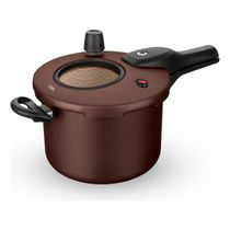 Panela De Pressão Fec Externo 4,5 Lt Visor Grande Chocol Mta