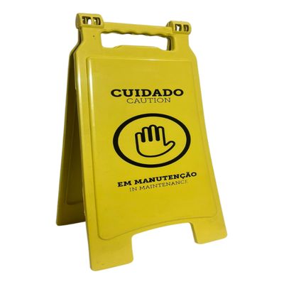 Placa De Sinalização Limpeza Em Manutenção Star Clean