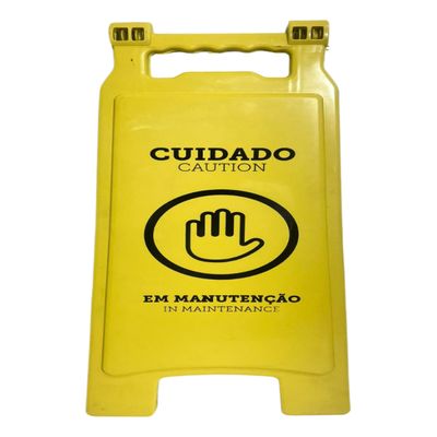 Placa De Sinalização Limpeza Em Manutenção Star Clean