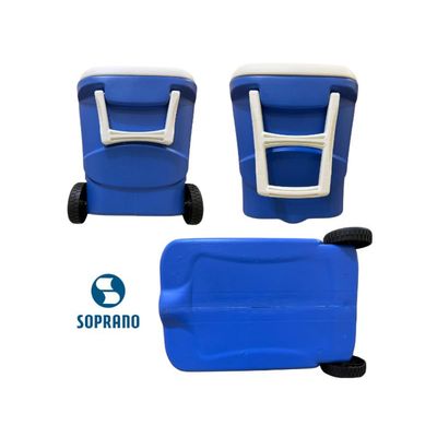 Caixa Térmica Cooler Tropical 50l Com Rodas Azul Soprano