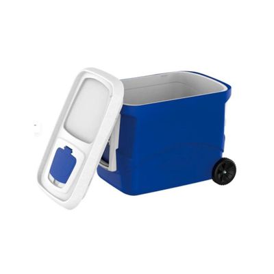 Caixa Térmica Cooler Tropical 50l Com Rodas Azul Soprano