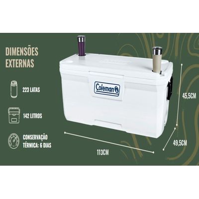 Caixa Termica Grande 141 Litros Coleman Marine 316 Series