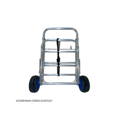 Carrinho Praia Reforçado P/ Caixa Térmica Aluminio Ronchetti