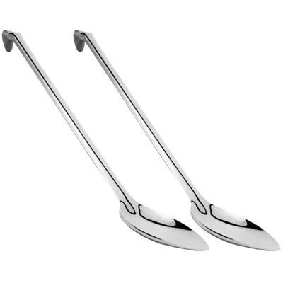 Kit 2 Colheres de Arroz Grande 47cm Inox Profissional Cozinha Restaurante Servir Buffet Weck