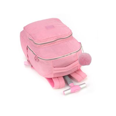 Mochila Rodas Escolar Juvenil Crinkle Up4You Luxcel MC51610 Rosa