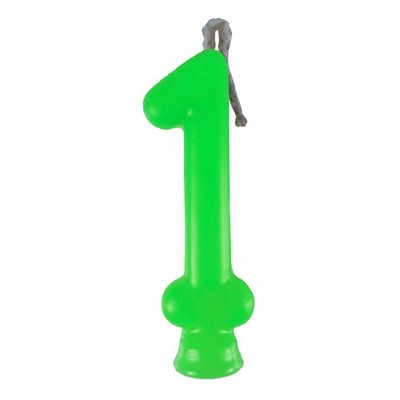 Vela De Aniversário Neon Verde Modelo 7