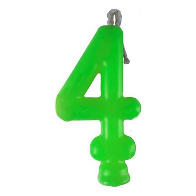 Vela De Aniversário Neon Verde Modelo 7