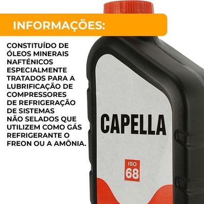 Óleo Mineral Capella Texaco Para Compressores Iso 68 1lt