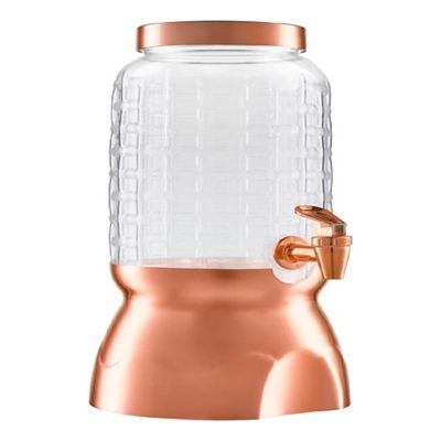 Suqueira Com Torneira E Suporte 3,6lt Wave Luxo Rose Bandeir