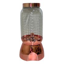 Suqueira Com Torneira E Suporte 3,6lt Wave Luxo Rose Bandeir