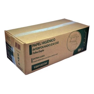 Papel Higiênico Interfolhado Cai Cai Folha Dupla 8000 Uni