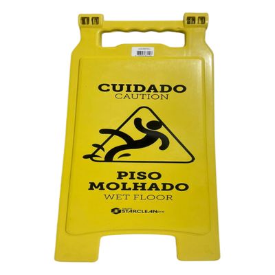Placa De Sinalização Limpeza Piso Molhado Star Clean