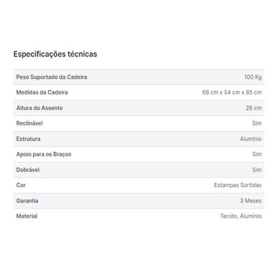 Cadeira De Praia Bel Fix Alumínio 4 Posições Cores Variadas