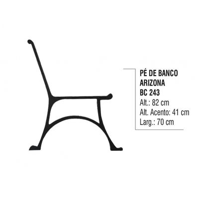 Pé De Banco para Praça Arizona em Alumínio Fundido (par)