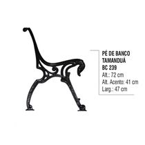 Pé de Banco para Praça Tamanduá em Alumínio Fundido (par)