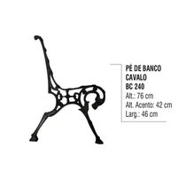 Pé de Banco para Praça Cavalo em Alumínio Fundido (par)