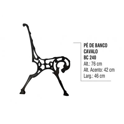 Pé de Banco para Praça Cavalo em Alumínio Fundido (par)