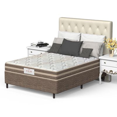 Conjunto Box Casal Mola Ensacada Prodormir Solar Bambu Bege