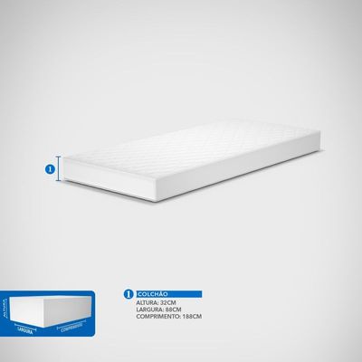 Colchão Solteiro Espuma Prodormir Active Techintense Plus