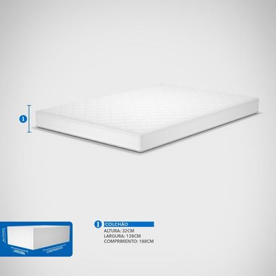 Colchão Casal Espuma Prodormir Active Techmiddle Plus