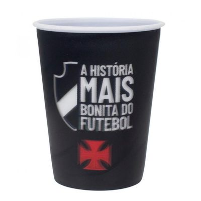 Jogo com 2 Copos De Plástico 3D Vasco 400ml