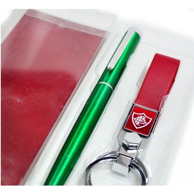 Jogo Caneta Touchscreen De Metal Com Chaveiro Fluminense