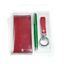 Jogo Caneta Touchscreen De Metal Com Chaveiro Fluminense