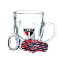 Caneca De Vidro Com Abridor São Paulo 310ml