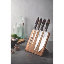 Conjunto para Churrasco Tramontina em Aço Inox e Madeira Polywood Castanho – 5 Peças