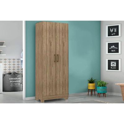 Armário Multiuso Lavanderia 626 c/ 2 Portas e Pés Noce - Carraro