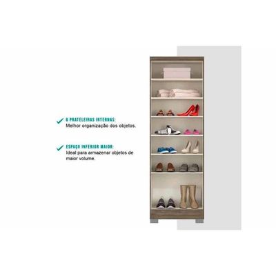 Armário Multiuso Lavanderia 424 c/ 2 Portas e Pés Freijo - Carraro