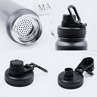Garrafa Térmica Inoxidável Basic 1 Litro Academia Hidratação | Ideal para quem valoriza saúde - Cor:Branco