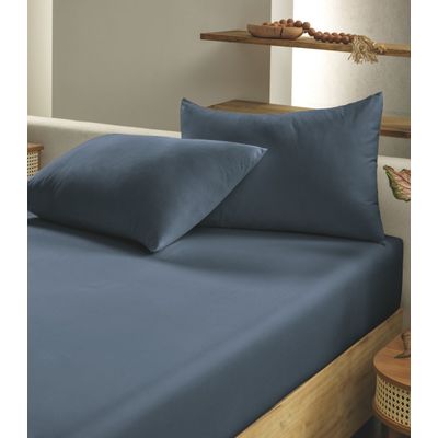 Jogo De Cama Simples Casal Liso Altenburg Azul UN / Azul