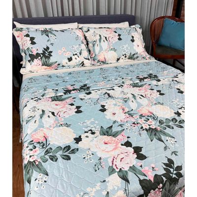 Cobreleito Solteiro Estampado Dupla Face Lepper Azul UN / Azul
