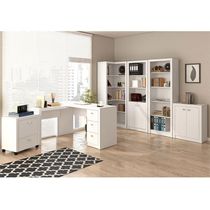 Conjunto Completo Escritório 06 Peças Branco Tecno Mobili