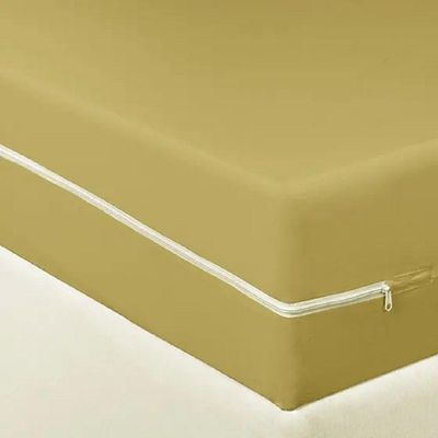 Capa Para Colchão Solteiro Tecebem Bege
